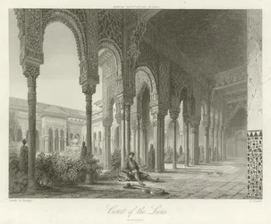 Løvernes domstol, Alhambra, Granada, Spanien